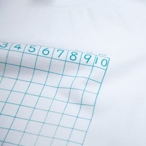 さんすうノート ユニセックス Tシャツ シルクスクリーン印刷 拡大