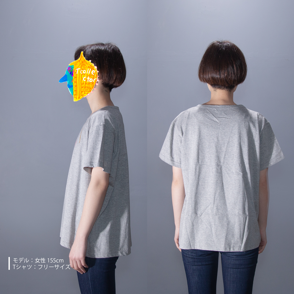 LINEN YARN ビッグシルエット レディースTシャツ シルクスクリーン印刷 拡大