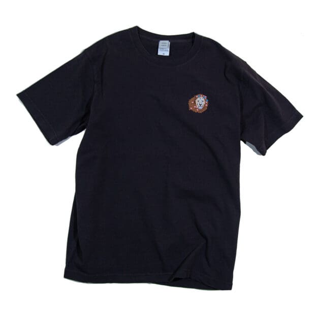 花ライオン刺繍Tシャツ