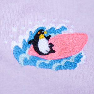 ペンギンサーフィン 刺しゅう Tシャツ