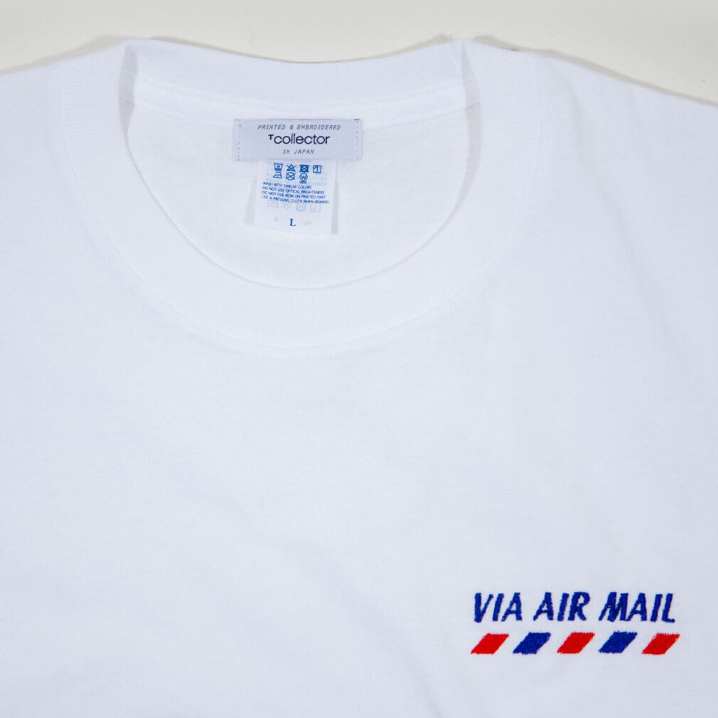 VIA AIR MAIL 刺しゅう Tシャツ