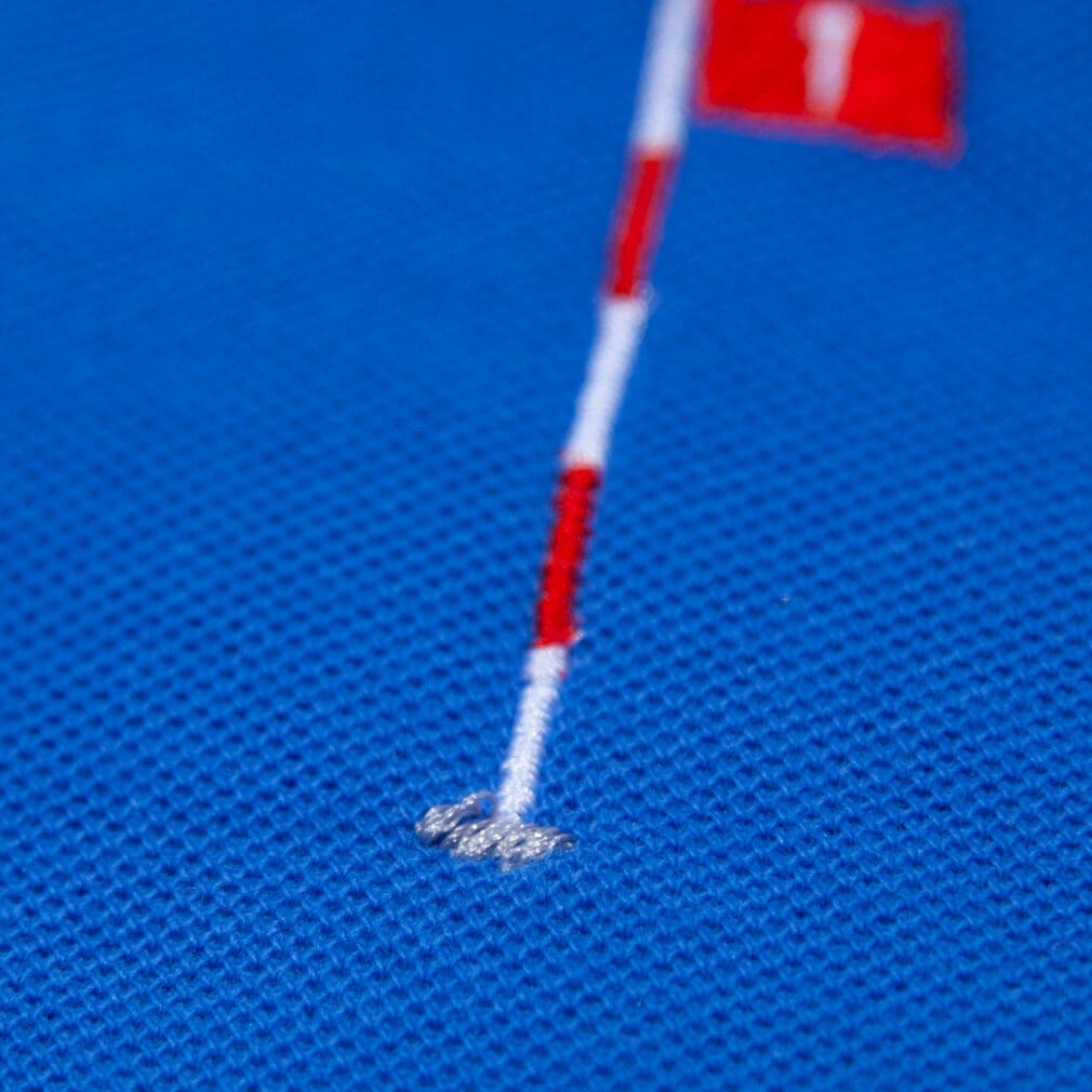 ゴルフのホールインワン（Hole in one）刺しゅうポロシャツ