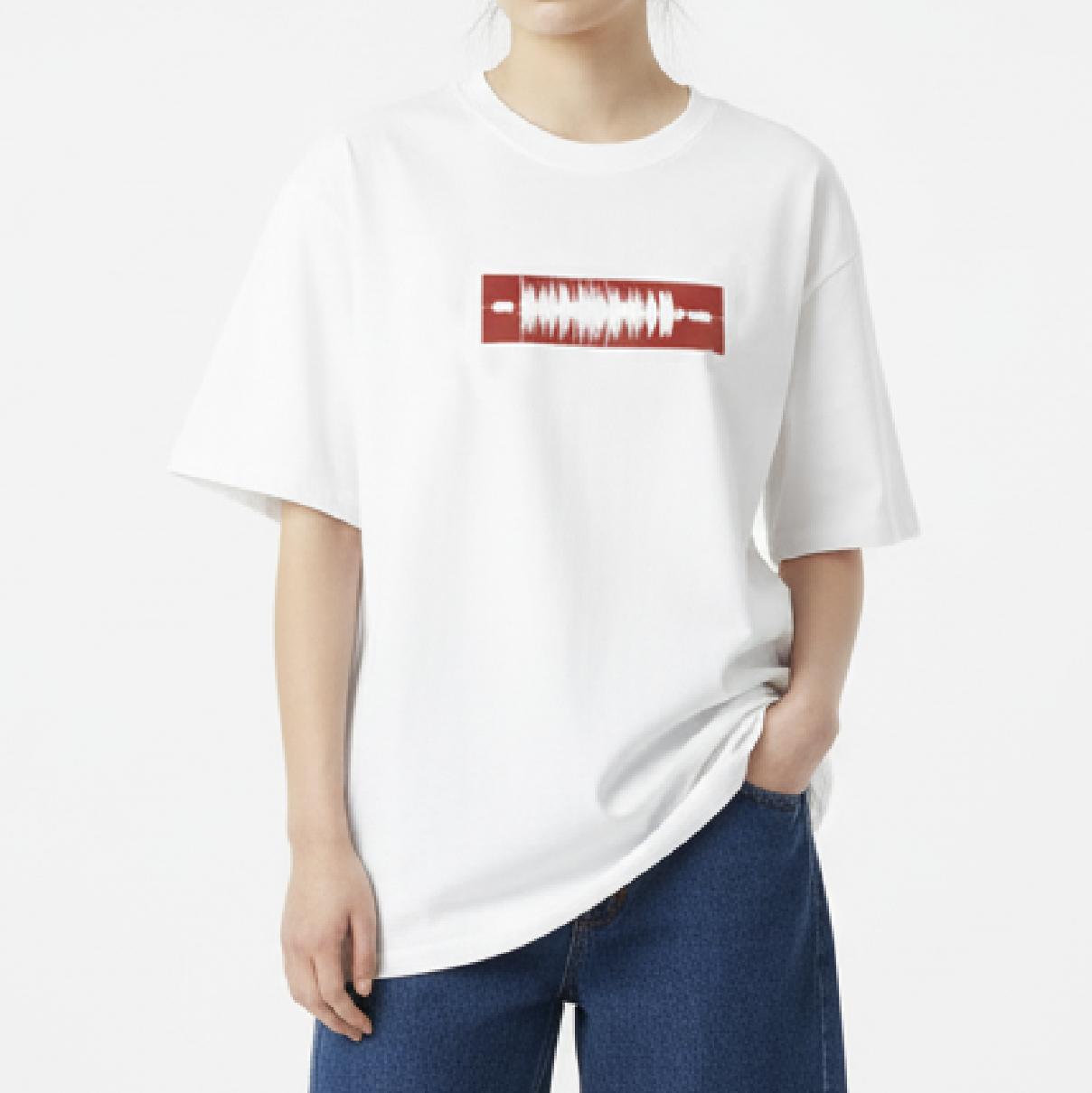 WAVE プリント 5.6oz Tシャツ