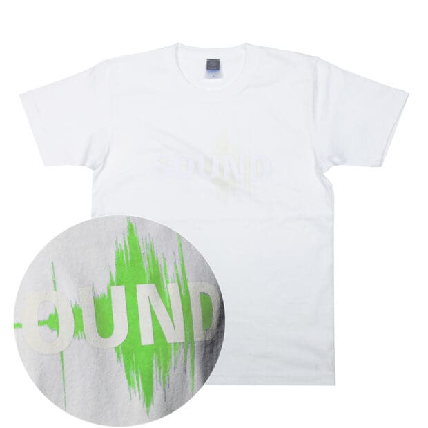 SOUND ヘヴィーウェイトTシャツ 蓄光インク、やや暗い室内でも光を! ユニセックスS~XXLサイズあり
