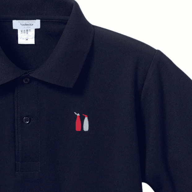 ソースを纏った ケチャップ＆マヨネーズ刺繍ポロシャツ 5.3オンス XS~XXXXL